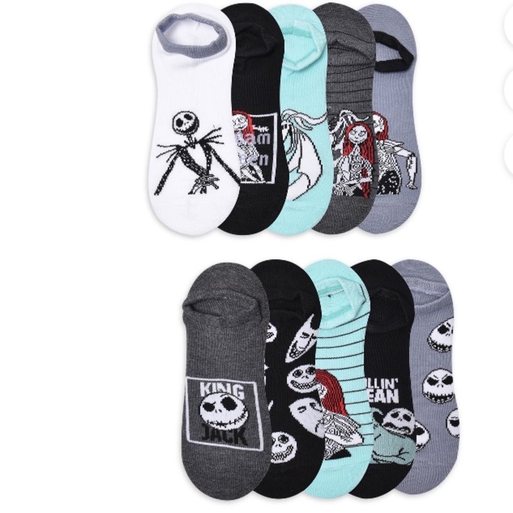 The Nightmare Before Christmas Women's Graphic Super No Show Socks Size 4-10